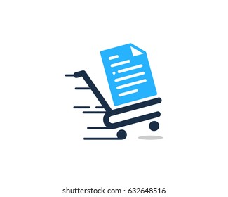 Docs Delivery Paper Icon Logo Design Element