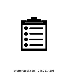 Docs Dental Checklist, Teeth Diagnostic Report flat vector icon. Simple solid symbol isolated on white background. Dental Checklist Teeth Report sign design template for web and mobile UI element