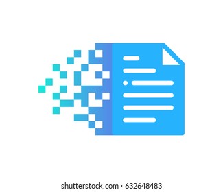 Docs Digital Pixel Paper Icon Logo Design Element