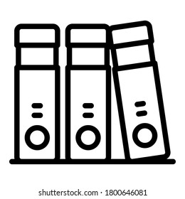 Docs folders icon. Outline docs folders vector icon for web design isolated on white background