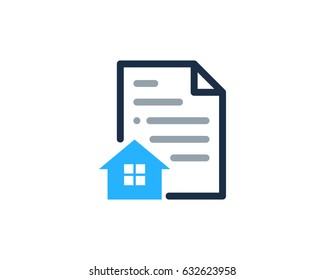 Docs House Paper Icon Logo Design Element