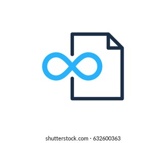 Docs Infinity Paper Icon Logo Design Element