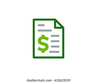 Docs Money Paper Icon Logo Design Element