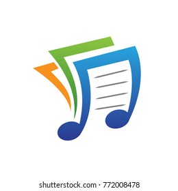 Docs Music Note Icon Logo template