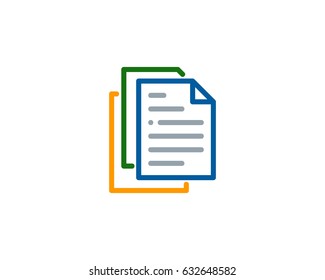 Docs Paper Icon Logo Design Element