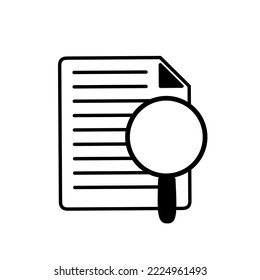 Docs Search Paper Icon Logo. Vector illustration