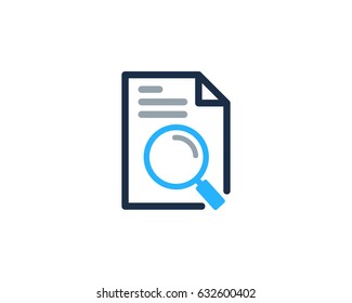 Docs Search Paper Icon Logo Design Element