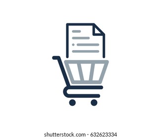 Docs Shop Paper Icon Logo Design Element