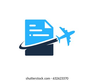 Docs Travel Paper Icon Logo Design Element