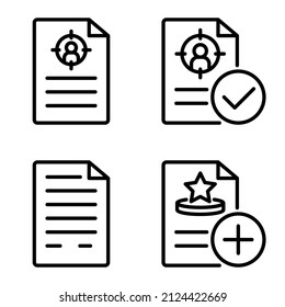 Docs1-2 Flat Icon Set Isolated On White Background