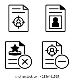 Docs1-2 Flat Icon Set Isolated On White Background