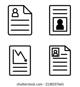 Docs1-2 Flat Icon Set Isolated On White Background