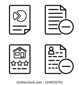 Docs1-2 Flat Icon Set Isolated On White Background