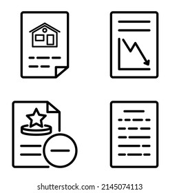 Docs1-2 Flat Icon Set Isolated On White Background