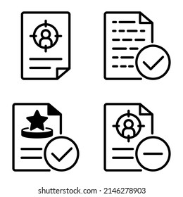 Docs1-2 Flat Icon Set Isolated On White Background