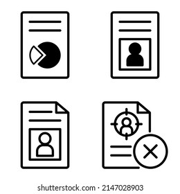 Docs1-2 Flat Icon Set Isolated On White Background