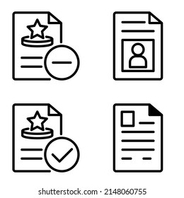 Docs1-2 Flat Icon Set Isolated On White Background