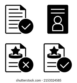 Docs1-2g+ Flat Icon Set Isolated On White Background