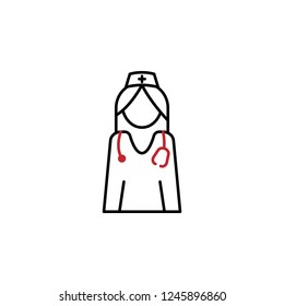 Doctor 2 colored line icon. Simple colored element illustration. Doctor icon design from medicine set on white background