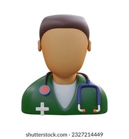 Doctor 3d icon with 2000*2000 resolution .Eps file.