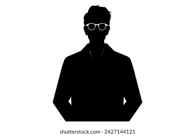 Doctor activity silhouette vector, Doctor activity concept .
