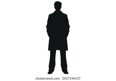 Doctor activity silhouette vector, Doctor activity concept .
