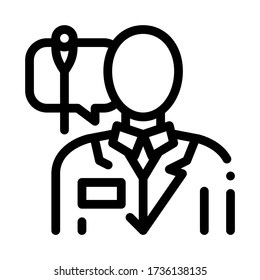 doctor acupuncture specialist icon vector. doctor acupuncture specialist sign. isolated contour symbol illustration