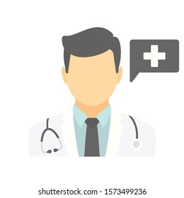 Doctor advice icon. Concept of consultation with the doctor