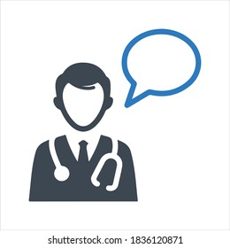 Doctor advice icon, vector & glyph