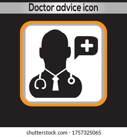 Icono de consejo médico. gráficos vectoriales