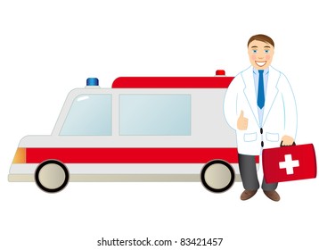 doctor and ambulance