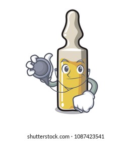 Doctor ampoule character cartoon style