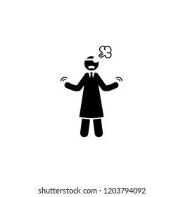 doctor, angry icon. Element of cyber monday icon for mobile concept and web apps. Glyph style doctor, angry icon can be used for web and mobile