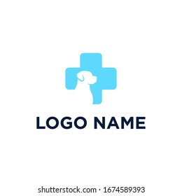 doctor animal logo design for medical, pet and health business
