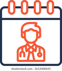 Doctor Appointment Icon Color Line Vector Illustration
