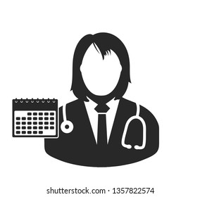 Doctor appointment icon. Flat style vector EPS.