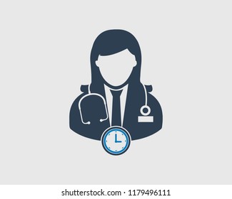 Doctor Appointment Icon With Stethoscope