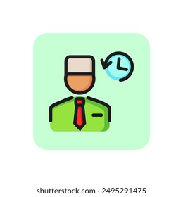 Doctor appointment line icon. Time, check-up, medical worker. Health care concept. Vector illustration can be used for topics like hospital, clinic, occupation