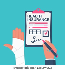 Doctor appointment. Medical concept. Vector illustration flat design. Isolated on background. Remind reminder in daily calendar about a visit to the doctor. Take note. Notebook and pen.