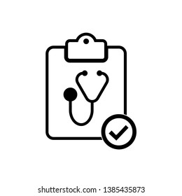 Doctor Appointment Request Black Icon Vector 