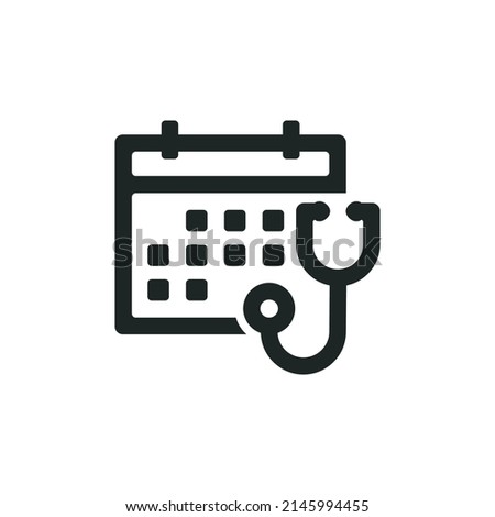 Doctor appointment request icon isolated on white background