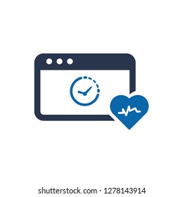 Doctor Appointment Schedule Icon - Vector
