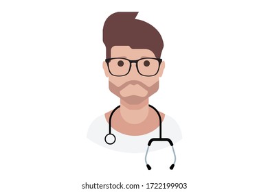 Doctor avatar character icon vector
Medic avatar
