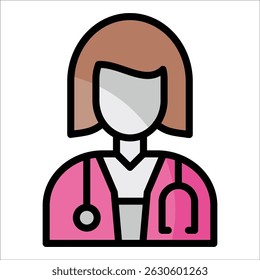 Elemento de icono de avatar médico para diseño