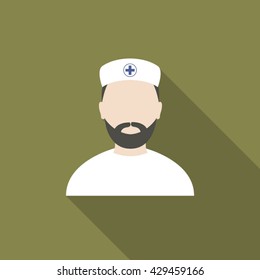 doctor avatar icon. vector illustration