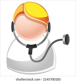 Icono del vector aislado del avatar del doctor que puede fácilmente modificar o editar

