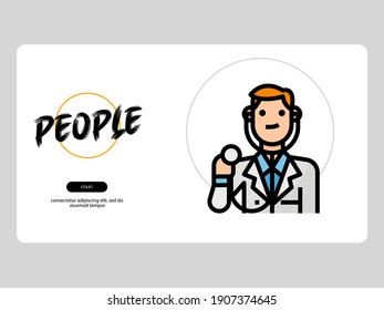 doctor avatar on white background, very suitable for learning media