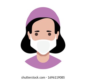 Doctor avatar vector icon isolated on white