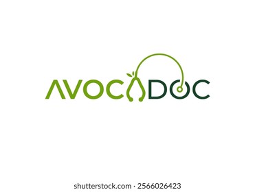 doctor avocado vector illustration logo