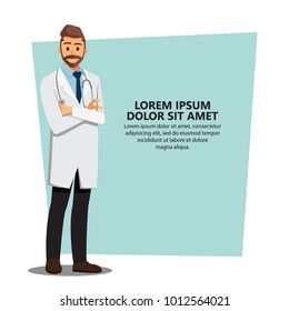 doctor background, healthcare Providers , Vector illustration cartoon character